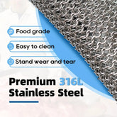 Chainmail Cut Resistant Gloves Butcher Stainless Chain Link Gloves Steel Wristband x-chainmail